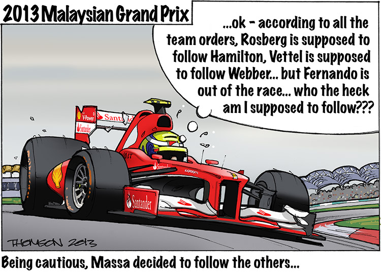 2013 Malaysian Grand Prix Cartoon