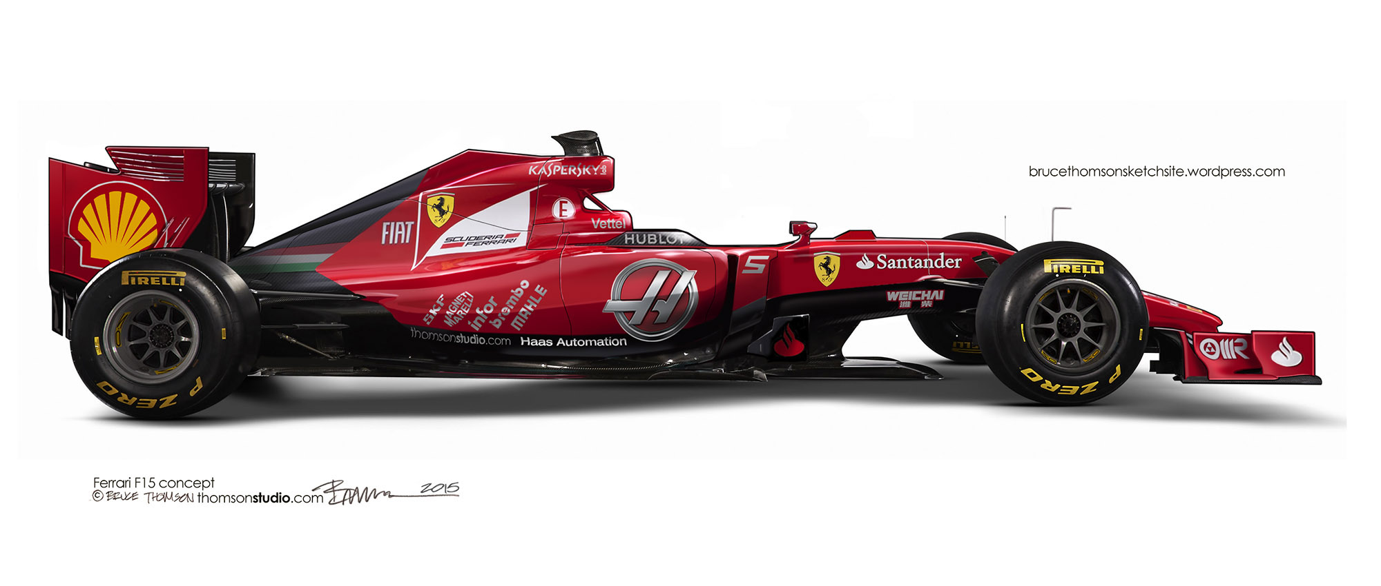 15 Ferrari F15 Concept Caught In My Headlights